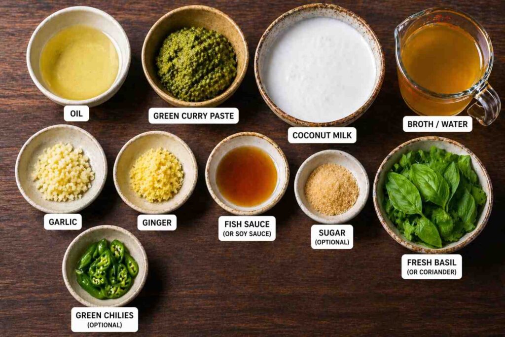 green curry sauce ingredients