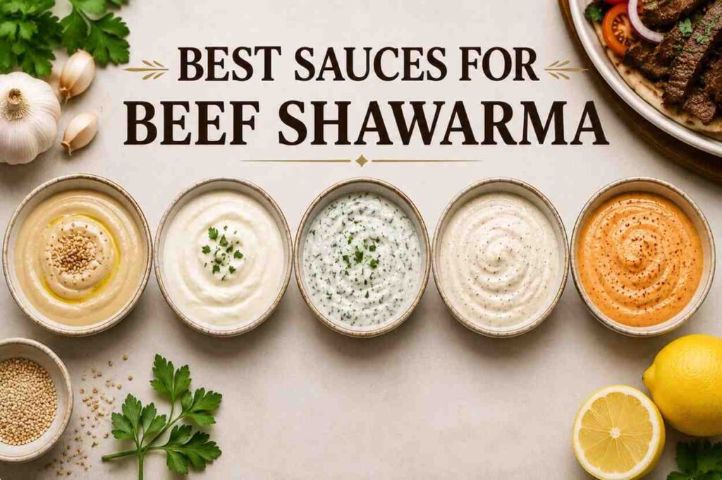 different beef shawarma sauce