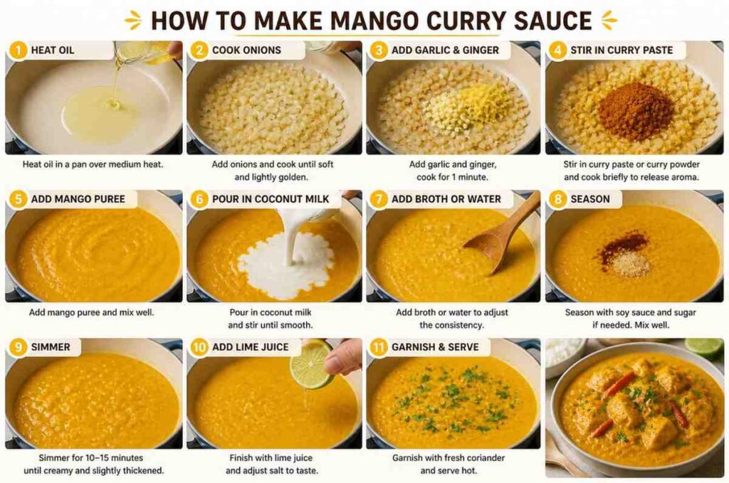 mango curry sauce recipe instruction