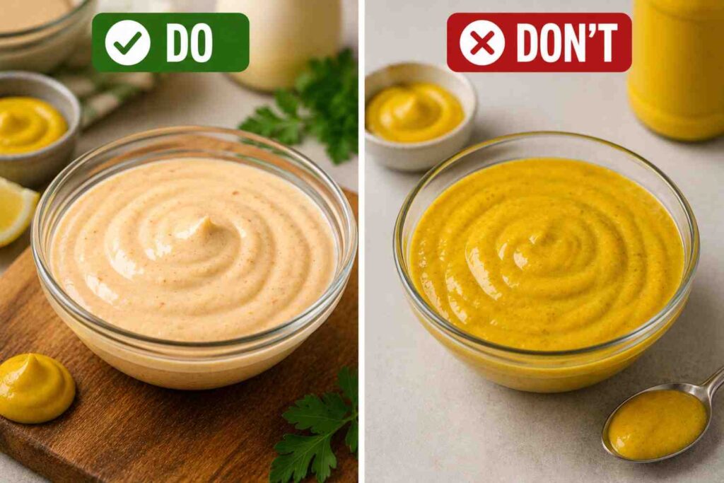 burger sauce mistake overusing mustard