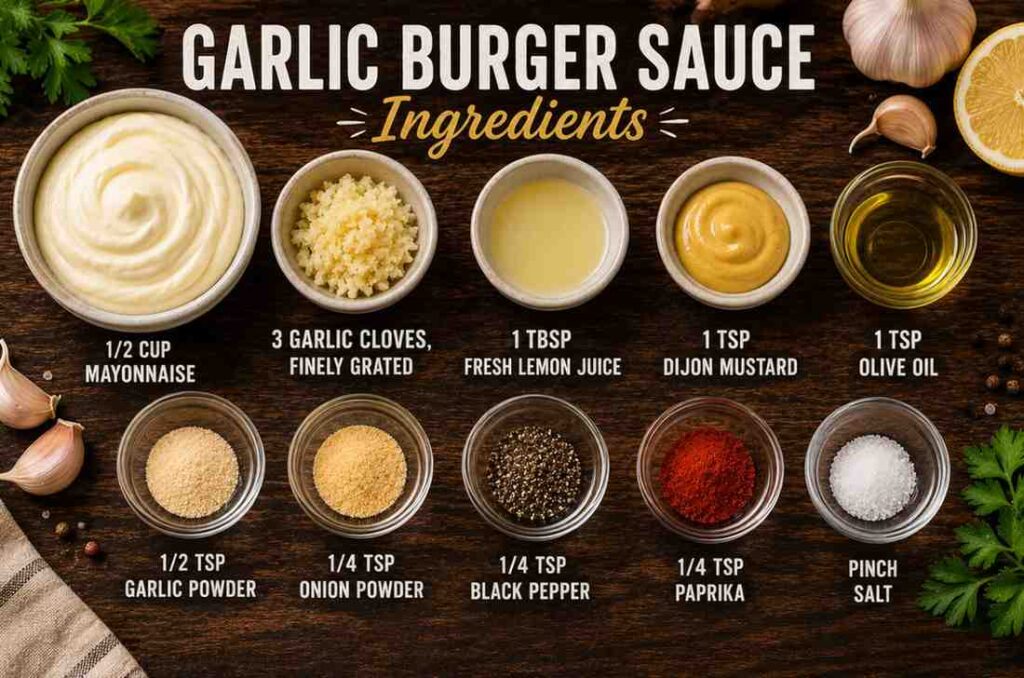 garlic burger sauce ingredient