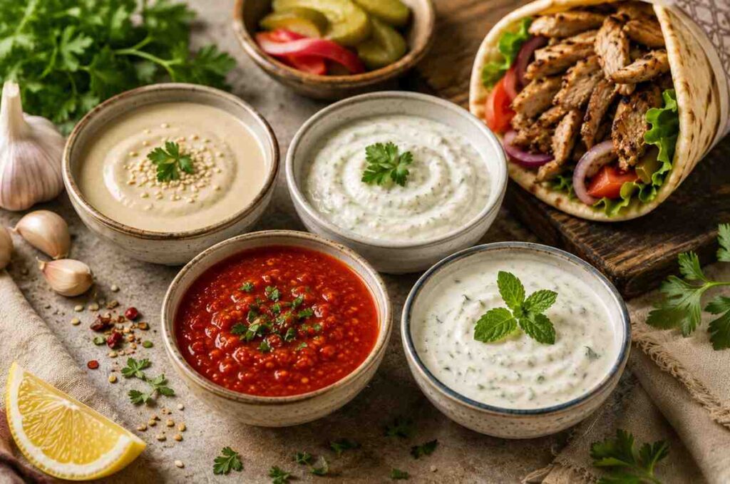 Egyptian Shawarma Sauces
