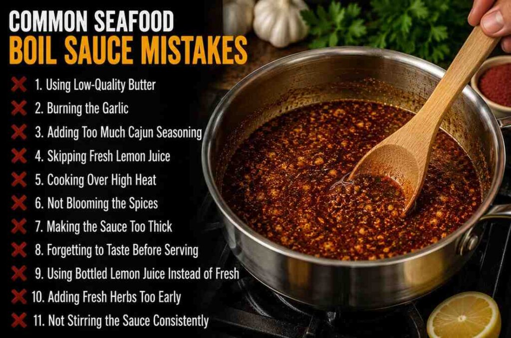 Common mistake to avoid Seafood boil sauce