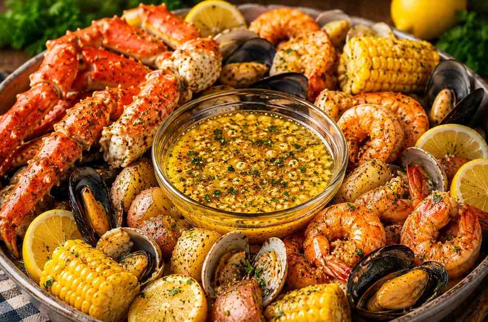 Lemon garlic seafood boil sauce