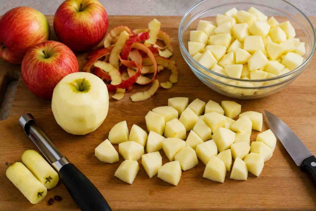 cut apple for sauce recipe