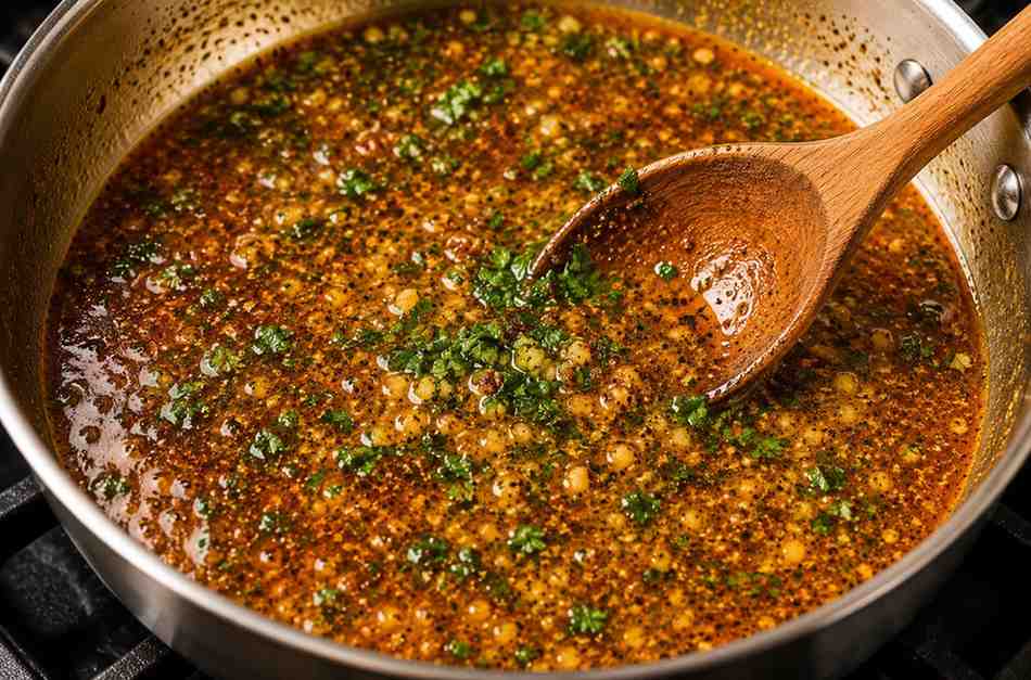 finish the sauce