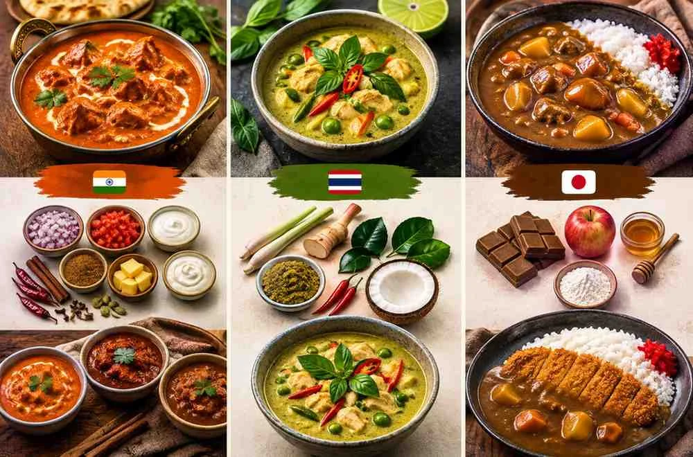 different curry sauce