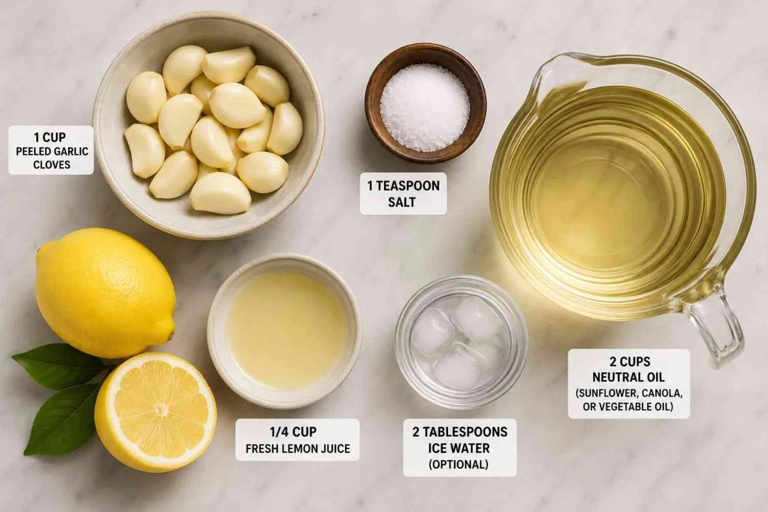 garlic sauce for shawarma ingredients