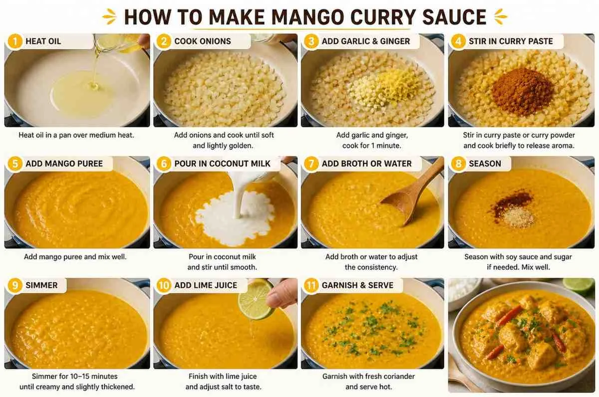 mango curry sauce recipe instruction