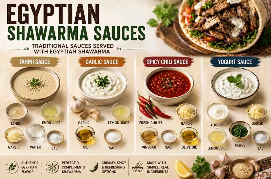 Egyptian Shawarma Sauces