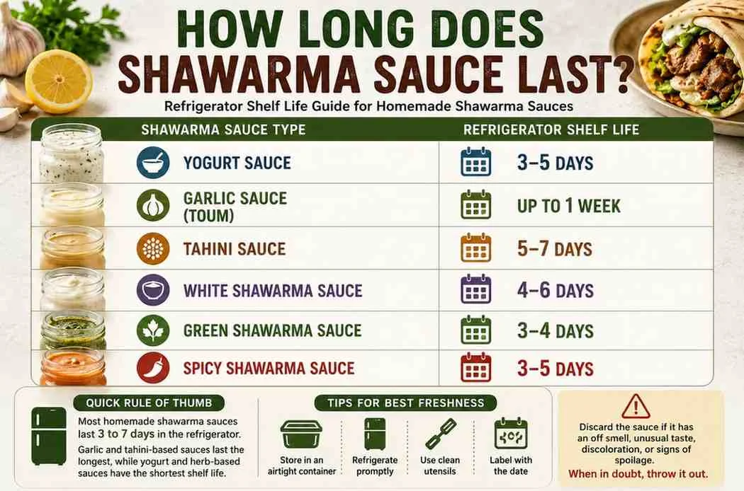 how long does shawarma sauce last