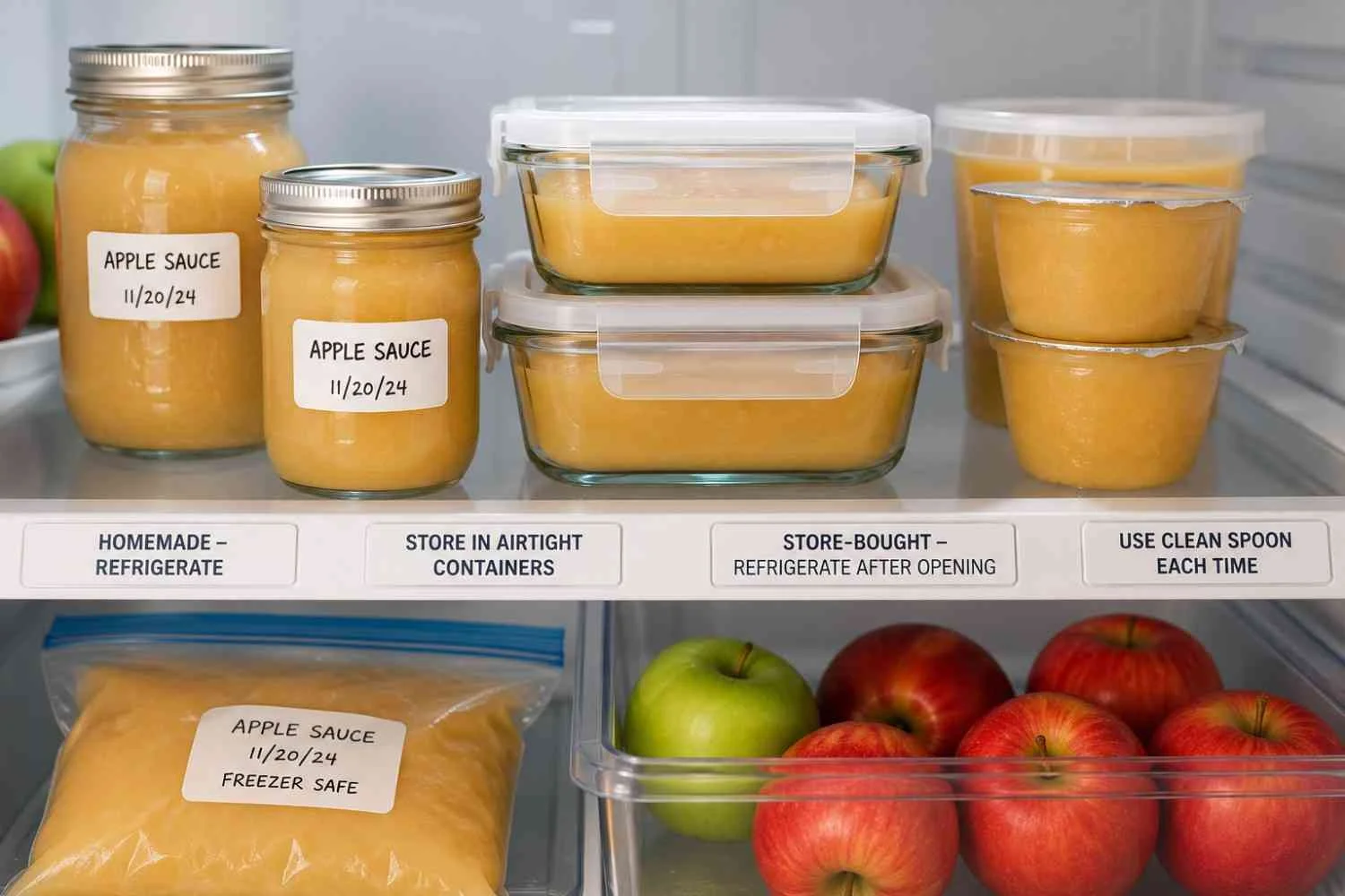 how to store apple sauce